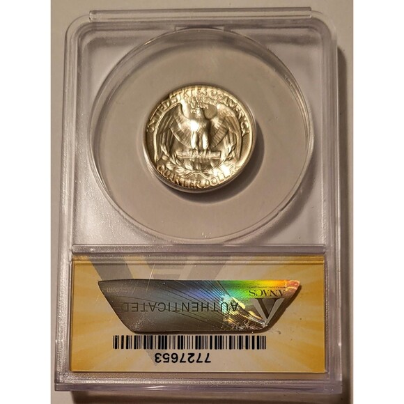 1944 S Washington Quarter MS66 ANACS - Picture 2 of 4